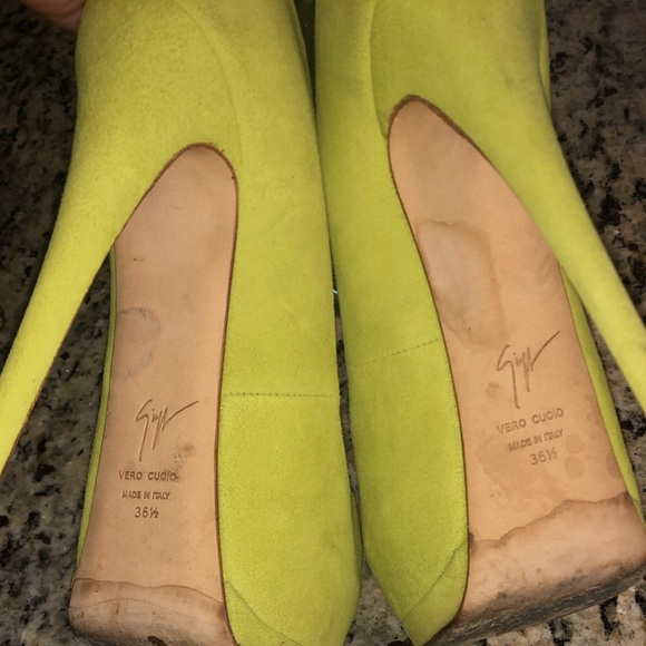 High Heel Giuseppe Zanotti Suede Peep toe Sz 36.5 - Picture 7 of 7